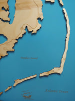 Outer Banks, North Carolina - Horizontal - laser cut wood map