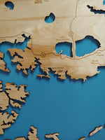 Outer Banks, North Carolina - Horizontal - laser cut wood map