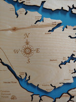 Outer Banks, North Carolina - Horizontal - laser cut wood map