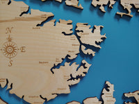 Outer Banks, North Carolina - Horizontal - laser cut wood map