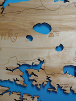 Outer Banks, North Carolina - Horizontal - laser cut wood map