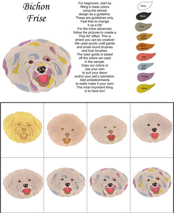 Bichon Frise'-DIY Pop Art Paint Kit - Personal Handcrafted Displays