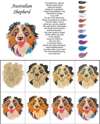 Australian Shepherd-DIY Pop Art Paint Kit - Personal Handcrafted Displays