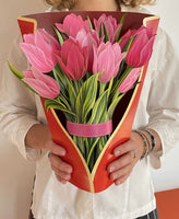 Pink Tulips Paper Flower Bouquet