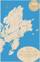 Rockport, Massachusetts - Coastal Map - laser cut wood map