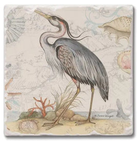 Shoreline Blue Heron Coaster Set