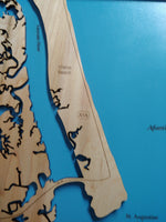 St Augustine, Florida - laser cut wood map