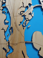 St Augustine, Florida - laser cut wood map