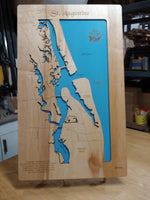 St Augustine, Florida - laser cut wood map