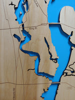 St Augustine, Florida - laser cut wood map