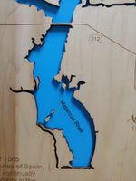 St Augustine, Florida - laser cut wood map