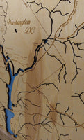 Washington DC - laser cut wood map