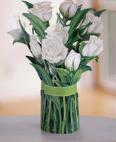 White Roses Paper Flower Bouquet