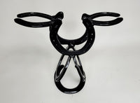 Horseshoe Wine Rack with Glass Holder