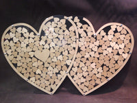 Double Heart Drop Wedding Guest Book