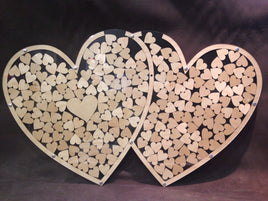 Double Heart Drop Wedding Guest Book