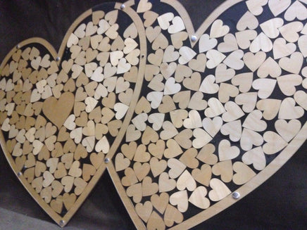 Double Heart Drop Wedding Guest Book