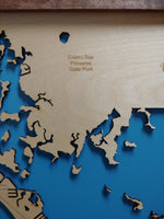 Estero Island, Florida - laser cut wood map