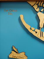 Estero Island, Florida - laser cut wood map