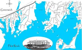 Pilot Rock, Connecticut - laser cut wood map