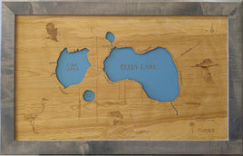 Reedy Lake, Florida - laser cut wood map